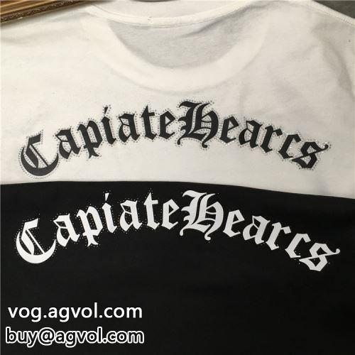 2色可選 暖かみのある肌触り  CHROME HEARTSコピー 人気ブランド クロムハーツコピー 2022 半袖Tシャツ