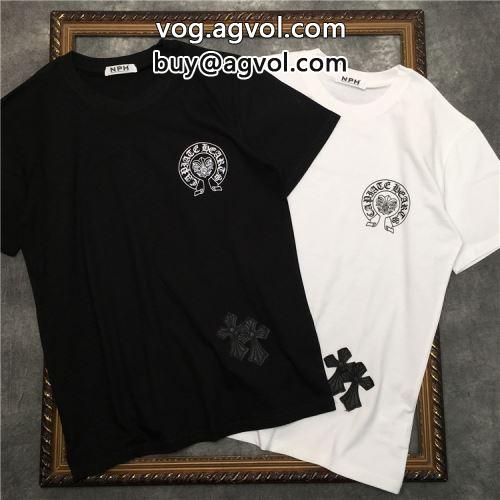  乾きやすい 2色可選  CHROME HEARTSコピー 極上の着心地 クロムハーツコピー 2022 半袖Tシャツ  