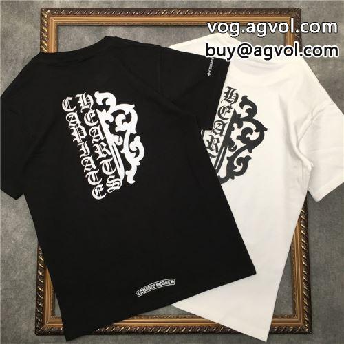  デザイン性の高い 2022 半袖Tシャツ CHROME HEARTSコピー クールビズ 2色可選 クロムハーツコピー  