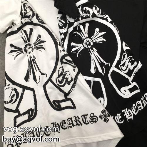 2022  高級感ある CHROME HEARTSコピー 半袖Tシャツ 快適 2色可選 クロムハーツコピー
