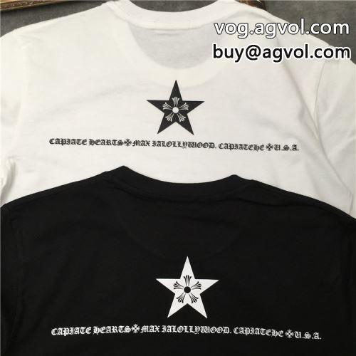 先行販売  2色可選 2022 クロムハーツコピー デザイン性の高い 半袖Tシャツ CHROME HEARTSコピー
