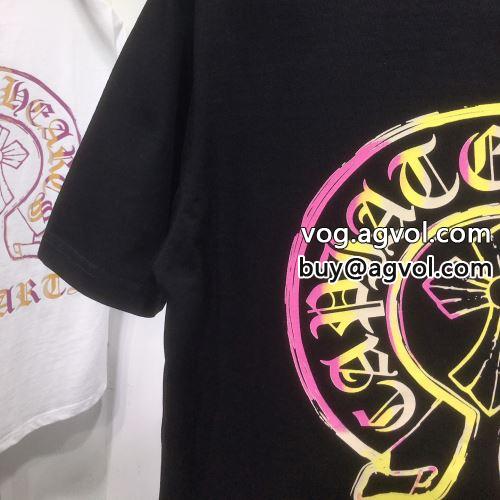 2022 柔らかい手触り CHROME HEARTSコピー 個性的 半袖Tシャツ クロムハーツコピー 2色可選