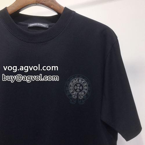 CHROME HEARTSコピー ネックライン 半袖Tシャツ クロムハーツコピー 2色可選 2022 高級感ある