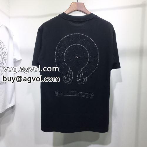 CHROME HEARTSコピー ネックライン 半袖Tシャツ クロムハーツコピー 2色可選 2022 高級感ある