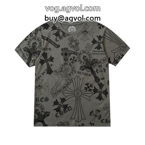 綺麗に決まるフォルム！ 2色可選 2022 CHROME HEARTSコピー 着心地満点 半袖Tシャツ  クロムハーツコピー