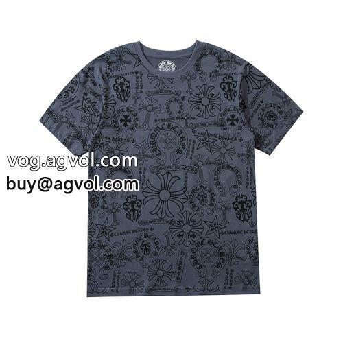人気商品登場 収縮性のある 2色可選 2022 CHROME HEARTSコピー 半袖Tシャツ クロムハーツコピー