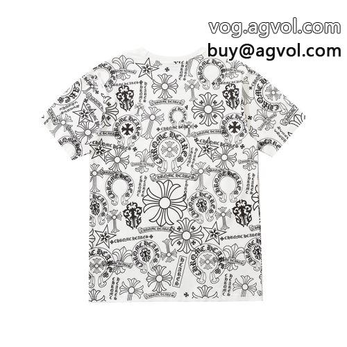 人気商品登場 収縮性のある 2色可選 2022 CHROME HEARTSコピー 半袖Tシャツ クロムハーツコピー