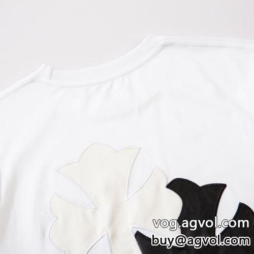 2022 2色可選 肌に密着 クロムハーツコピー CHROME HEARTSコピー 着心地抜群 半袖Tシャツ