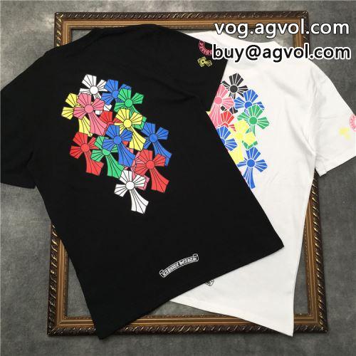  ある肌触り 半袖Tシャツ 人気ブランド   2022 CHROME HEARTSコピー クロムハーツコピー 2色可選  