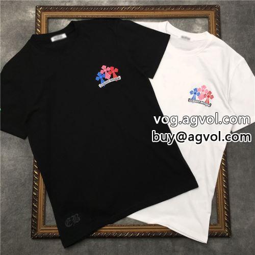 ある肌触り 半袖Tシャツ 人気ブランド   2022 CHROME HEARTSコピー クロムハーツコピー 2色可選