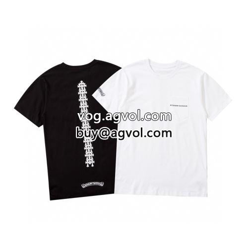  2色可選 クロムハーツコピー デザイン性の高い 半袖Tシャツ 2022 CHROME HEARTSコピー クールビズ     