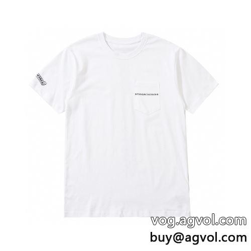 2色可選 クロムハーツコピー デザイン性の高い 半袖Tシャツ 2022 CHROME HEARTSコピー クールビズ