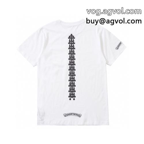 2色可選 クロムハーツコピー デザイン性の高い 半袖Tシャツ 2022 CHROME HEARTSコピー クールビズ