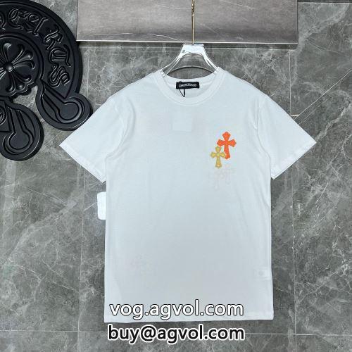 セール中 2色可選 半袖Tシャツ クロムハーツコピー 2022 CHROME HEARTSコピー 吸汗性に優れ