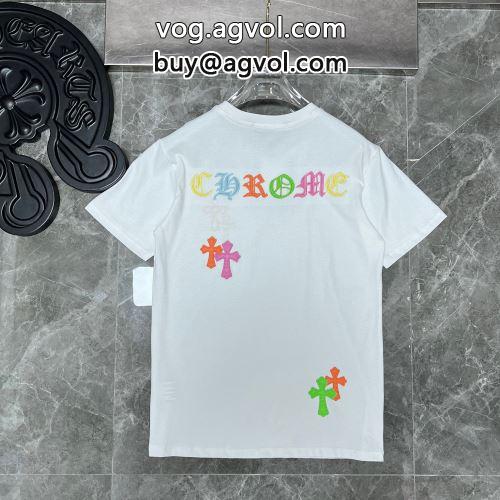 セール中 2色可選 半袖Tシャツ クロムハーツコピー 2022 CHROME HEARTSコピー 吸汗性に優れ