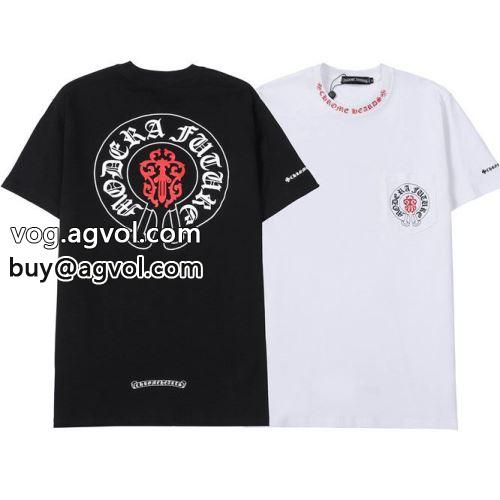  2022 CHROME HEARTSコピー 綺麗に決まるフォルム 半袖Tシャツ 2色可選 シンプル クロムハーツコピー      