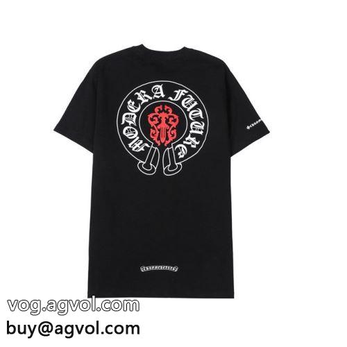 2022 CHROME HEARTSコピー 綺麗に決まるフォルム 半袖Tシャツ 2色可選 シンプル クロムハーツコピー