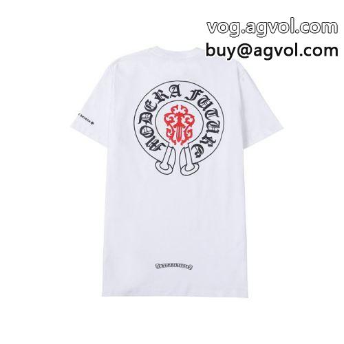 2022 CHROME HEARTSコピー 綺麗に決まるフォルム 半袖Tシャツ 2色可選 シンプル クロムハーツコピー