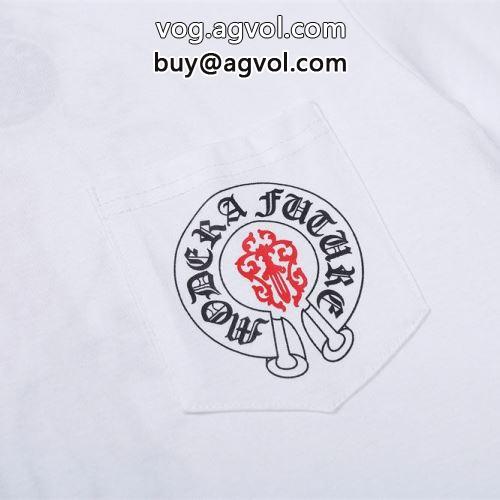 2022 CHROME HEARTSコピー 綺麗に決まるフォルム 半袖Tシャツ 2色可選 シンプル クロムハーツコピー