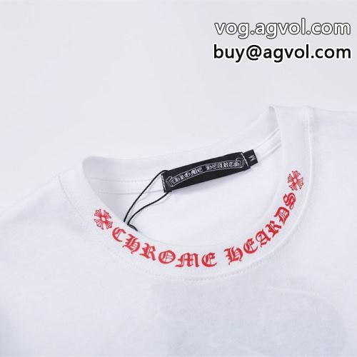 2022 CHROME HEARTSコピー 綺麗に決まるフォルム 半袖Tシャツ 2色可選 シンプル クロムハーツコピー