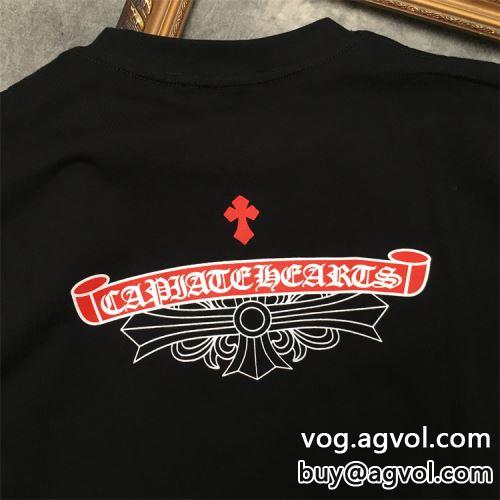 使い勝手抜群 2色可選 半袖Tシャツ CHROME HEARTSコピー 人気商品登場 2022 クロムハーツコピー