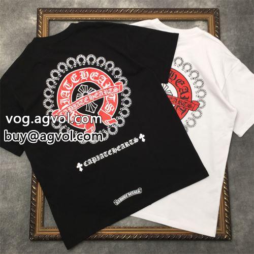  海外セレブ愛用 2色可選 2022 CHROME HEARTSコピー クロムハーツコピー ポップ 半袖Tシャツ    
