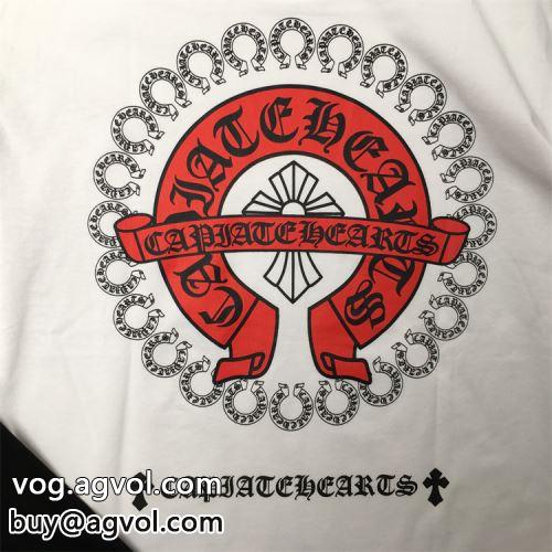 海外セレブ愛用 2色可選 2022 CHROME HEARTSコピー クロムハーツコピー ポップ 半袖Tシャツ