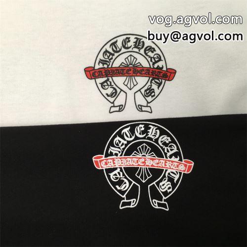 海外セレブ愛用 2色可選 2022 CHROME HEARTSコピー クロムハーツコピー ポップ 半袖Tシャツ