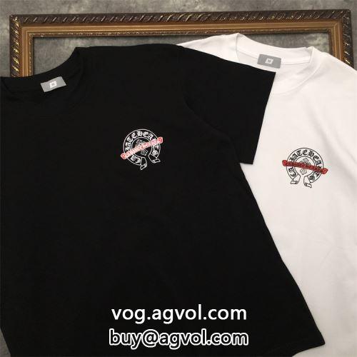 海外セレブ愛用 2色可選 2022 CHROME HEARTSコピー クロムハーツコピー ポップ 半袖Tシャツ