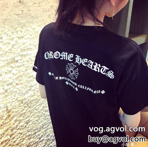 自然な肌触り 2色可選 2022 ファッション 人気 CHROME HEARTSコピー クロムハーツコピー 半袖Tシャツ