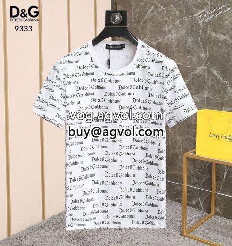 2色可選 吸汗速乾 2022 TOPセラー賞受賞！ 半袖シャツ ドルチェ＆ガッバーナコピー Dolce&Gabbanaコピー