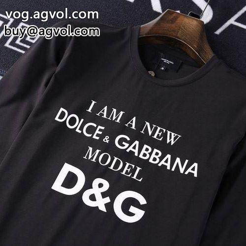 秋のお出かけに最適 2色可選 ドルチェ＆ガッバーナコピー 優しい色合い 長袖Tシャツ Dolce&Gabbanaコピー 2022