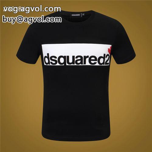 ディースクエアード DSQUARED2 首胸ロゴ クールビズ ディースクエアードブランド コピー 2022春夏 半袖Tシャツ 2色可選