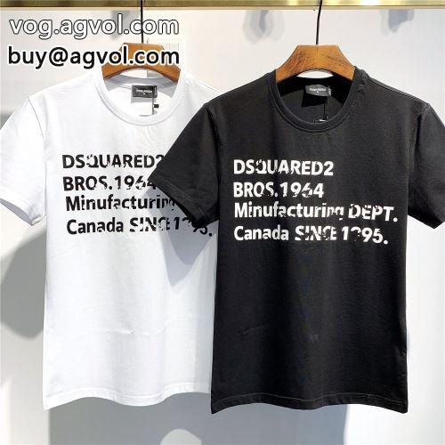  2022 カッコいい印象を付ける 半袖Tシャツ DSQUARED2コピー 着回し度抜群 2色可選 ディースクエアードコピー  