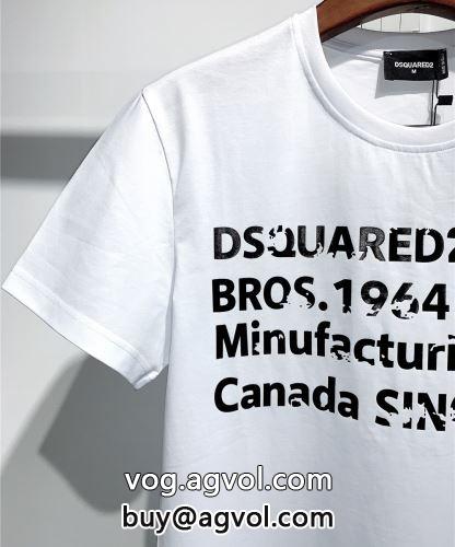 2022 カッコいい印象を付ける 半袖Tシャツ DSQUARED2コピー 着回し度抜群 2色可選 ディースクエアードコピー