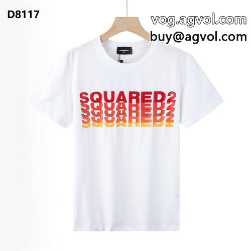 ランキング商品 2色可選 2022  ディースクエアードコピー 半袖Tシャツ DSQUARED2コピー 収縮性のある
