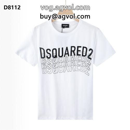 半袖Tシャツ ディースクエアードコピー  DSQUARED2コピー  今からの季節にピッタリ 2022  肌に密着 2色可選