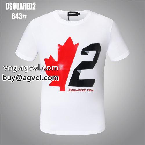 半袖Tシャツ 自然な肌触り DSQUARED2コピー  2022  【人気ブログ掲載】 2色可選 ディースクエアードコピー