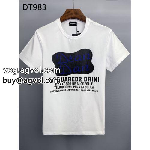 DSQUARED2コピー 2022 2色可選 ディースクエアードコピー 特別人気感謝SALE 半袖Tシャツ 吸汗性に優れ