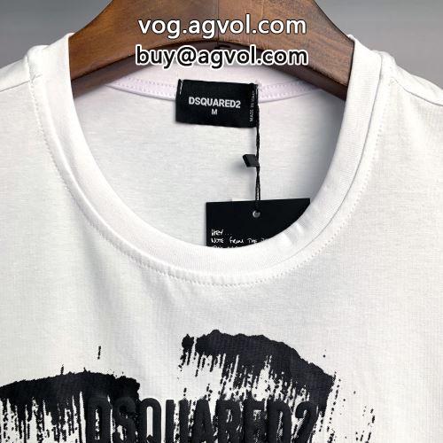 DSQUARED2コピー 半袖Tシャツ 2022 個性派 2色可選 肌に馴染みやすい ディースクエアードコピー