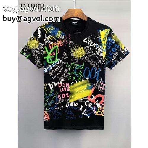 配色切替 2色可選 今からの季節にピッタリ！ 半袖Tシャツ 2022 ディースクエアードコピー DSQUARED2コピー
