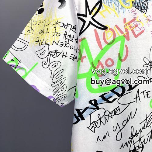 配色切替 2色可選 今からの季節にピッタリ！ 半袖Tシャツ 2022 ディースクエアードコピー DSQUARED2コピー