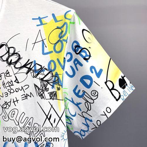 配色切替 2色可選 今からの季節にピッタリ！ 半袖Tシャツ 2022 ディースクエアードコピー DSQUARED2コピー