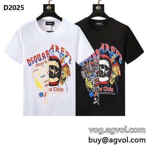  2022 上質 DSQUARED2コピー  半袖Tシャツ 超目玉 肌に馴染みやすい  2色可選  ディースクエアードコピー  