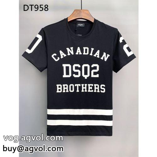 数に限りがある ディースクエアードコピー 薄手 DSQUARED2コピー  半袖Tシャツ 2022 2色可選 デザイン性の高い
