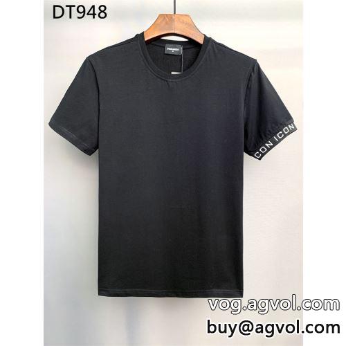高級感ある スタイリッシュな印象 DSQUARED2コピー 半袖Tシャツ 2022 2色可選  ディースクエアードコピー