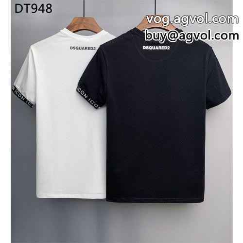 高級感ある スタイリッシュな印象 DSQUARED2コピー 半袖Tシャツ 2022 2色可選  ディースクエアードコピー