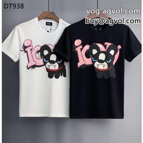  セレブ風 ファション性の高い  2022 ディースクエアードコピー DSQUARED2コピー 半袖Tシャツ 2色可選 