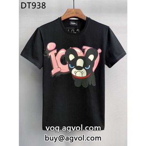セレブ風 ファション性の高い  2022 ディースクエアードコピー DSQUARED2コピー 半袖Tシャツ 2色可選
