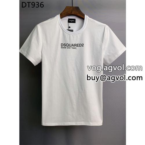 気軽にカジュアルに使える 2022 2色可選 DSQUARED2コピー  吸汗性に優れ 半袖Tシャツ ディースクエアードコピー